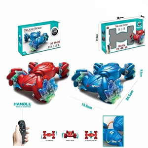  ماشین کنترلی شارژی دو حالته آبی RC Car Remote Control Double-Sided 2.4G -اسباب بازی